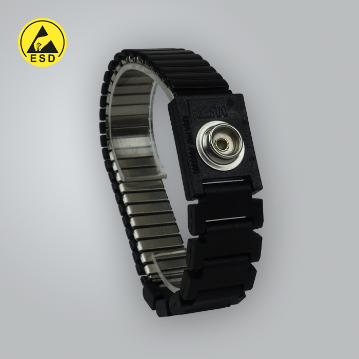 Wrist Strap Hypo-Allergenic Adj Metal  Black 1 X 10mm Stud ESD Wrist Strap Hypo-Allergenic Adj Metal  Black 1 X 10mm Stud ESD